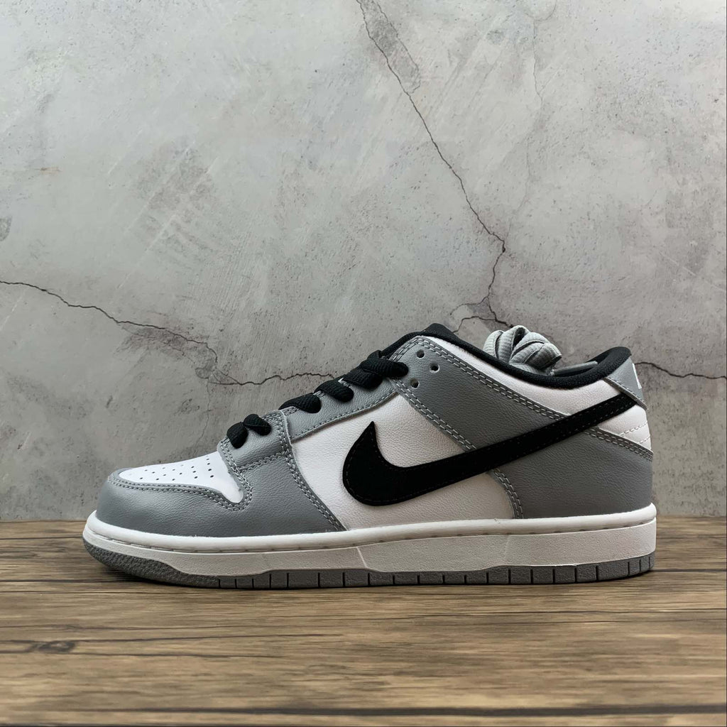 nike sb dunk low black white grey