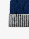 Two-tone ribbed wool blend cap