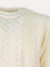 Maglia paricollo a treccia misto lana - Fusaro Antonio dal 1893