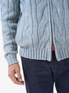 Cardigan a Treccia Chiusura con Zip in Lana - Teddy - Fusaro Antonio dal 1893