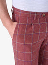 Pantalone a quadro in lino cotone - Cube - Fusaro Antonio dal 1893 - Fusaro Antonio