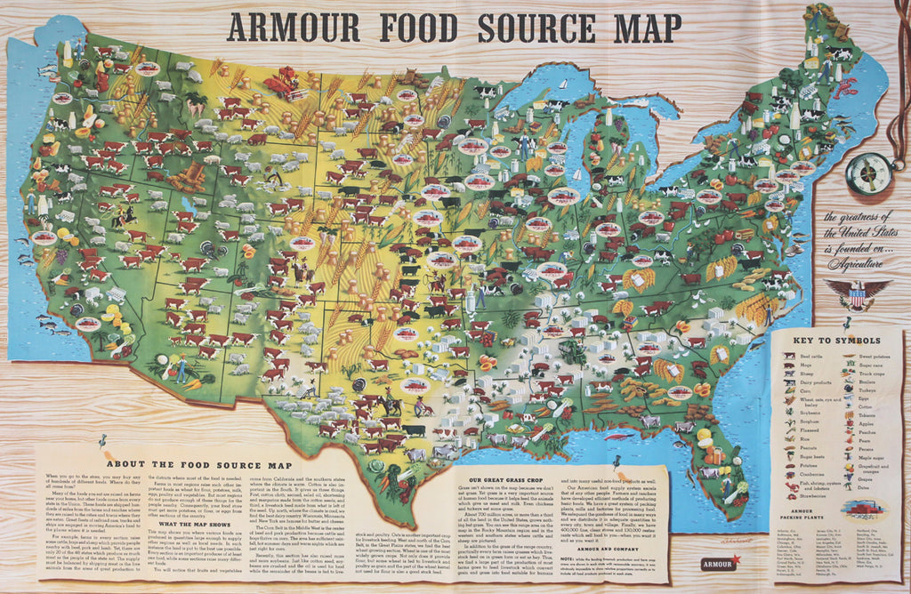 (US) Armour Food Source Map – The Old Map Gallery