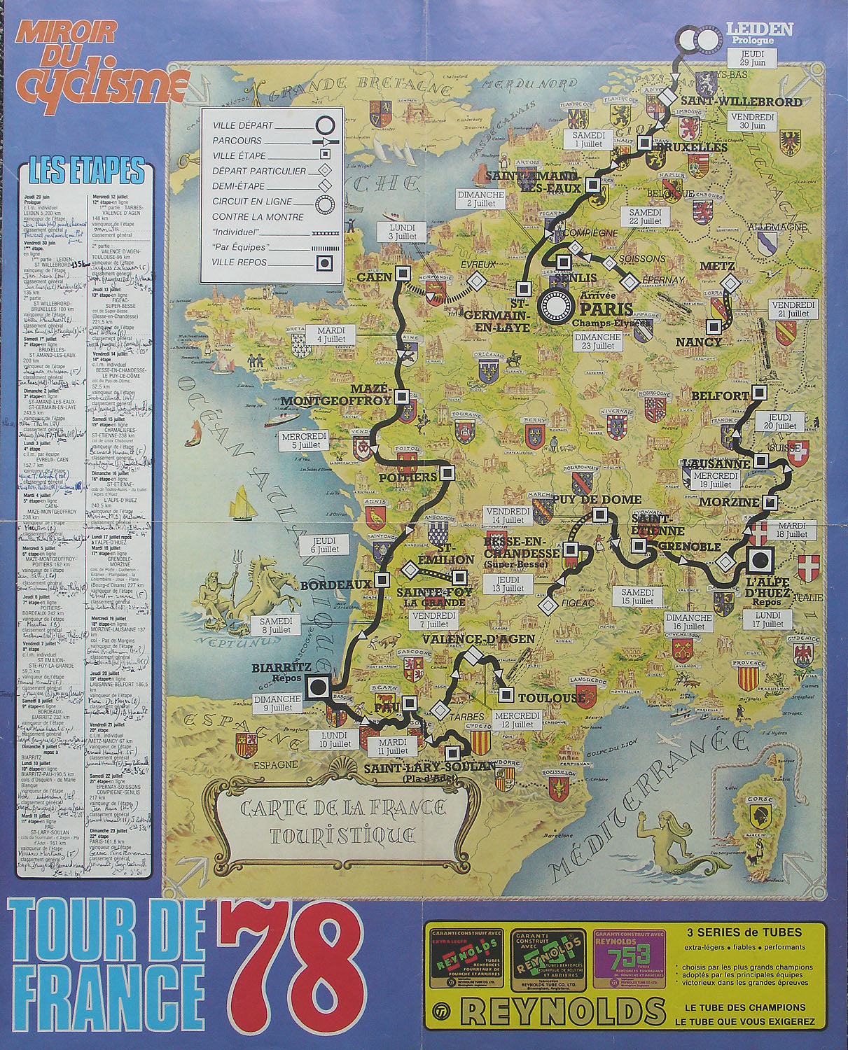 tour de france 1978 route