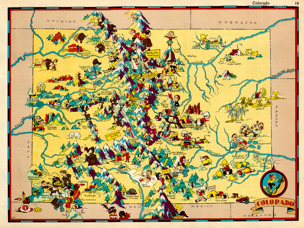 colorado map for kids