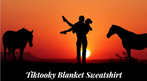 Tiktooky new launch Oversized blanket sweatshirt - wearable hooded blanket - extra long blanket hoodie size for men, women, adults or kids. (Blue)