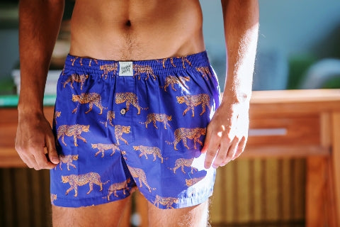 Boxers bleus pour hommes