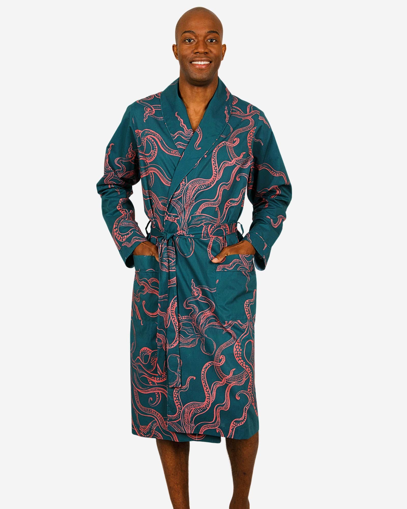 Mens Navy Sherpa Dressing Gown | Peacocks