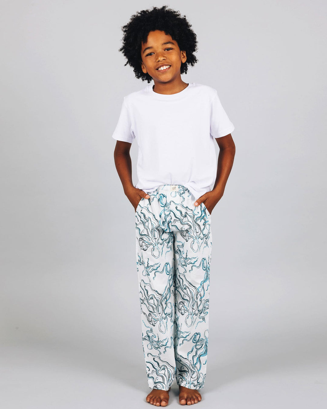 Kids' Lounge Pyjamas Pants - Flamingo Blue
