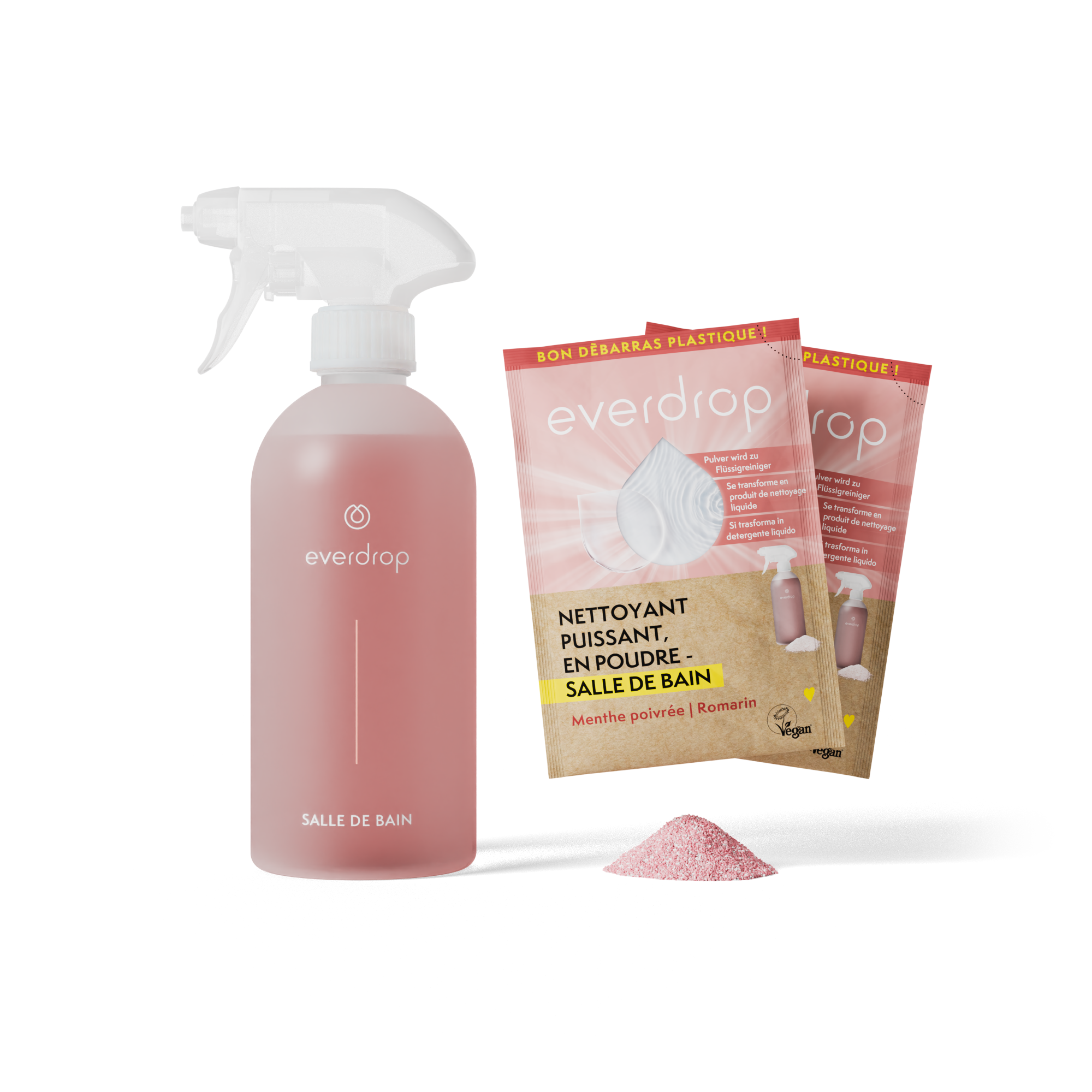 Nettoyant Puissant, en poudre – Salle de Bain – Kit de démarrage