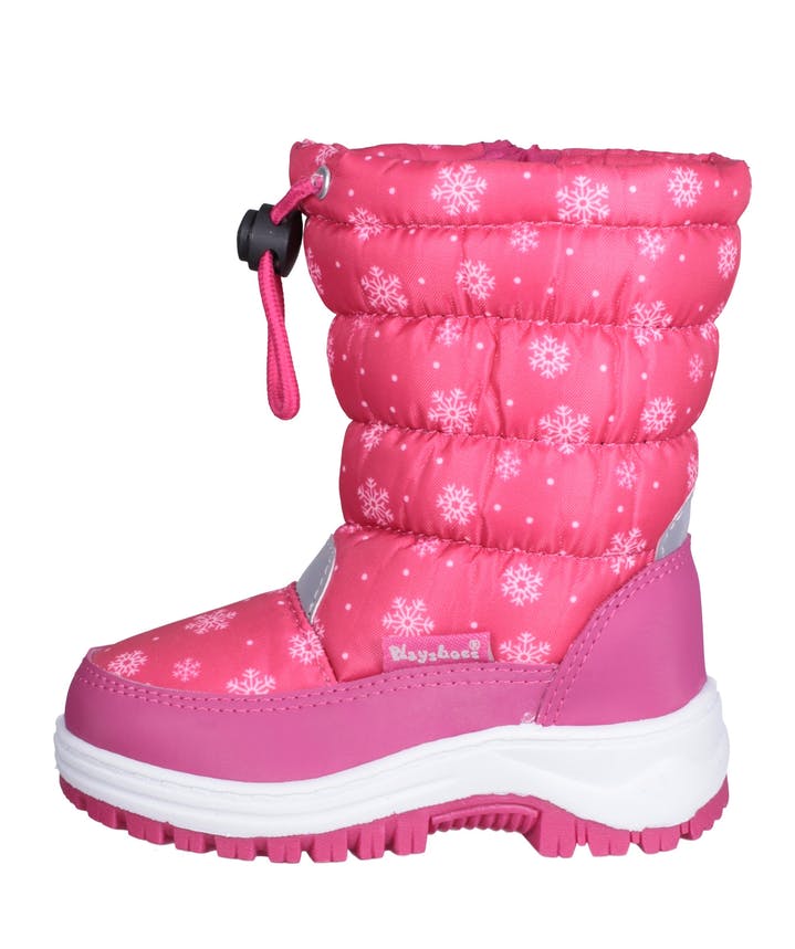 duurzame grondstof Treinstation Buiten adem PLAYSHOES KID'S 193013 SNOWFLAKE Pink Winter Snowboots – instepfashion