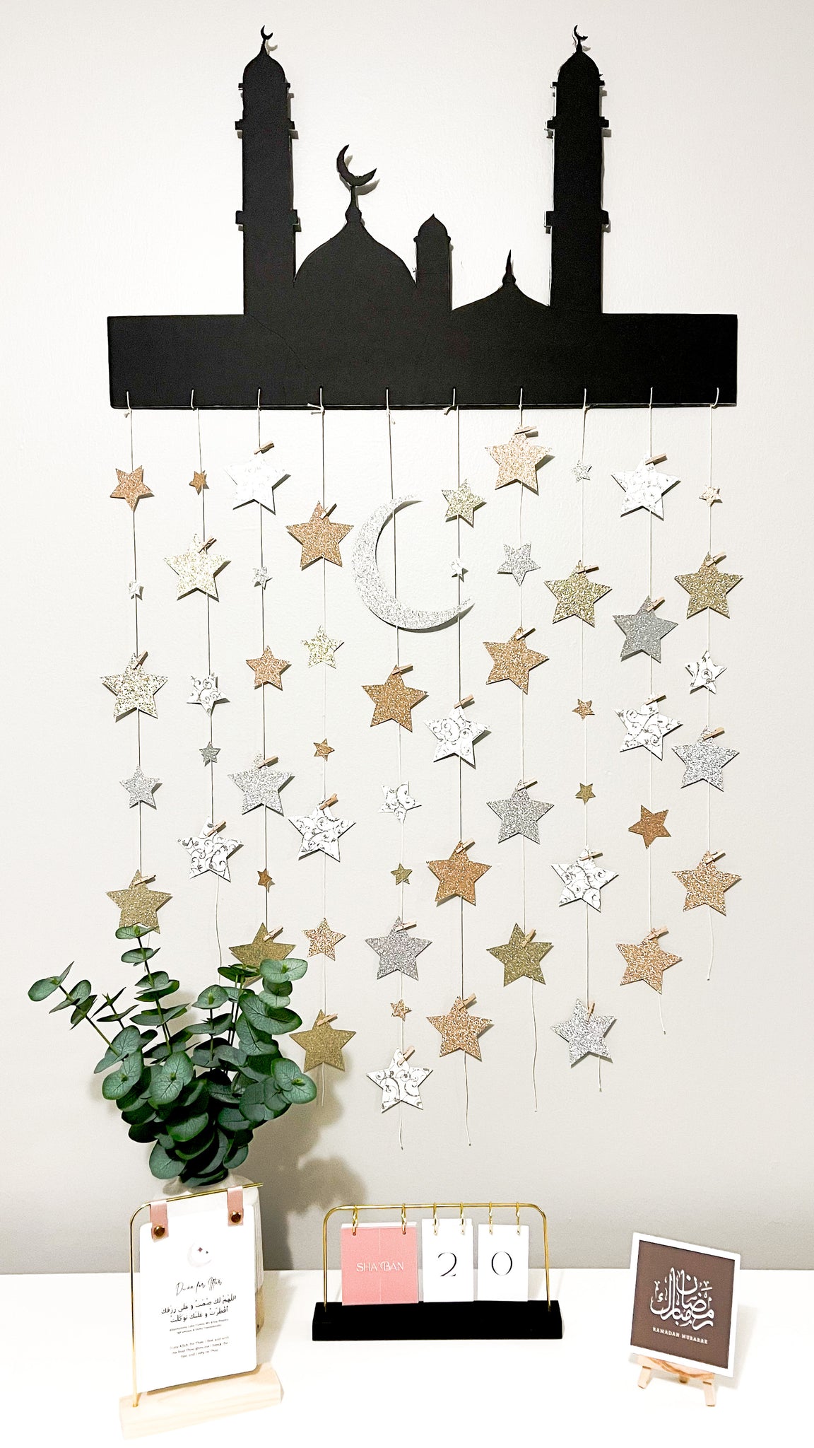 DIY Ramadan Decor: How to make a 30 Days of Good Deeds Star Wall for O –  Knot Just Invites