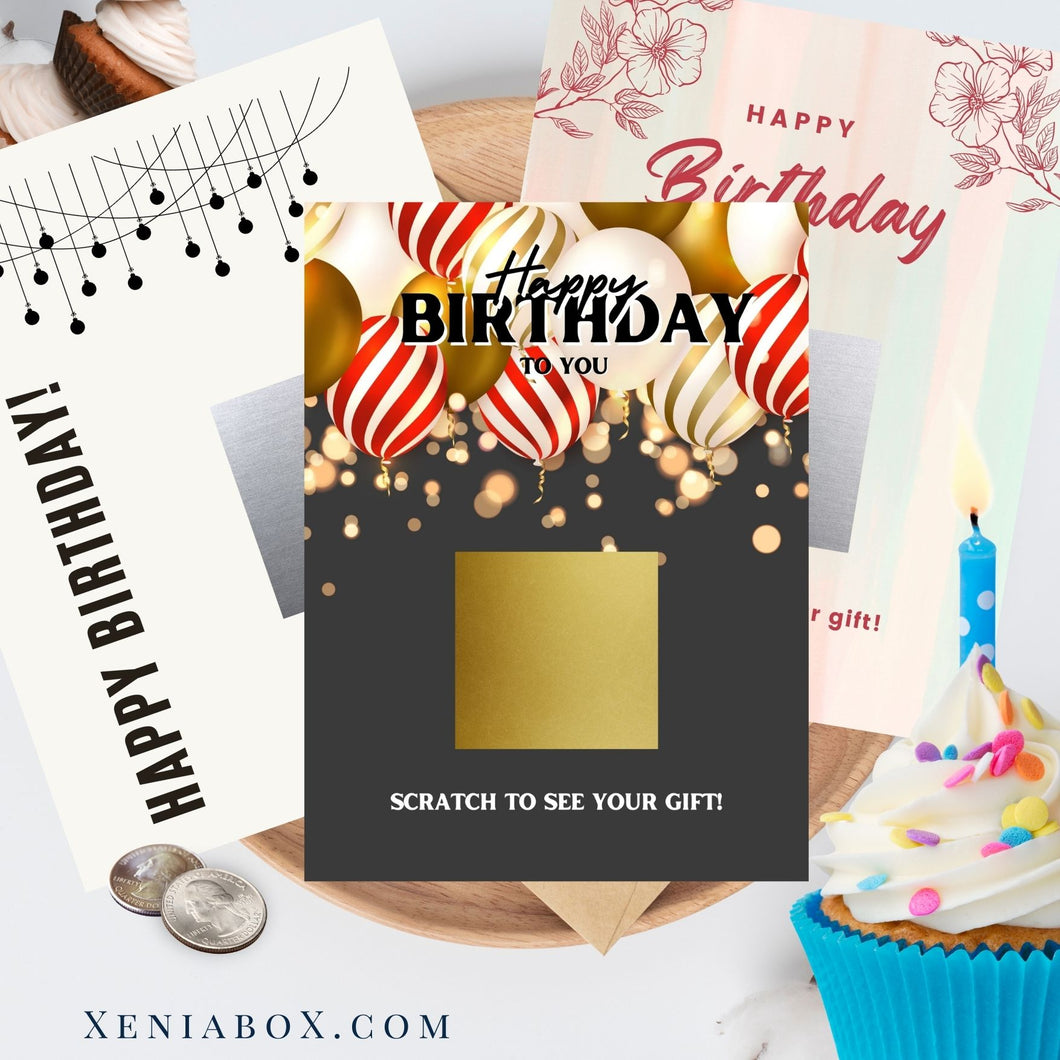 Birthday Scratch Off Cards | Pack of 12