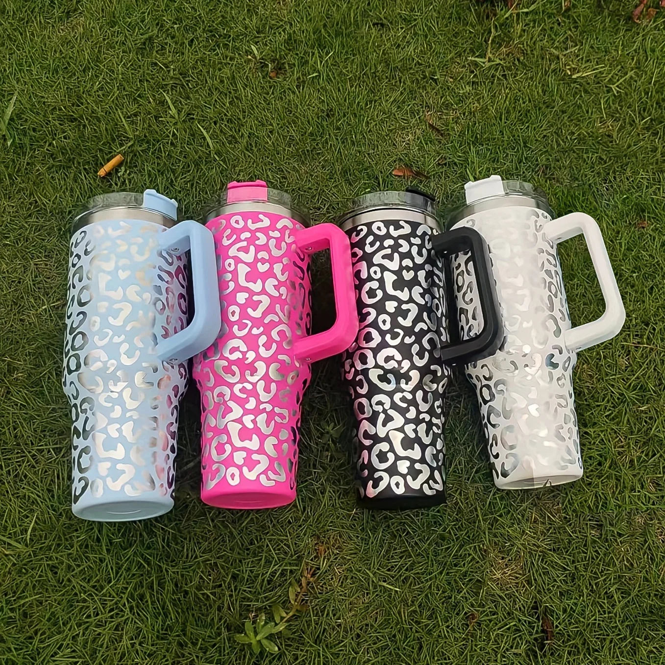 Leopard Luxe Bottle Insulated Tumbler : Stylish Durability