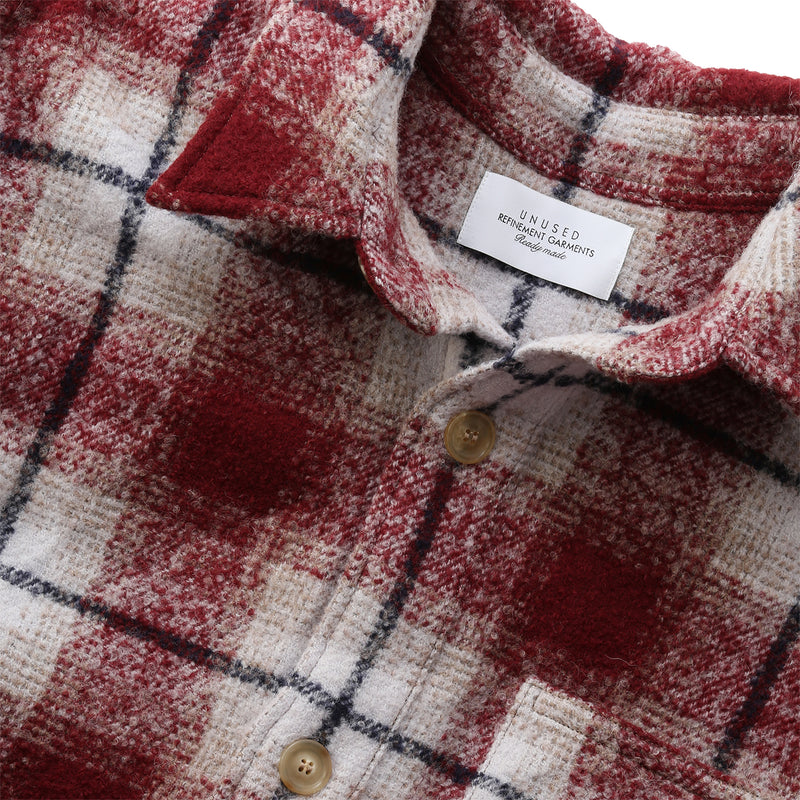 誠実 UNUSED アンユーズド 22AW WOOL CHECK SHIRT ウールチェック