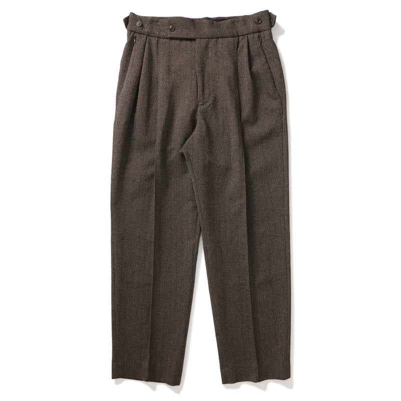 Tucked Side Tab Trouser - W/R/N/PU Pin Stripe Jq