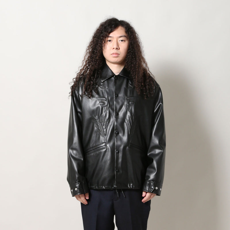 TOGAトーガVIRILIS Fake leather blousonレザー-