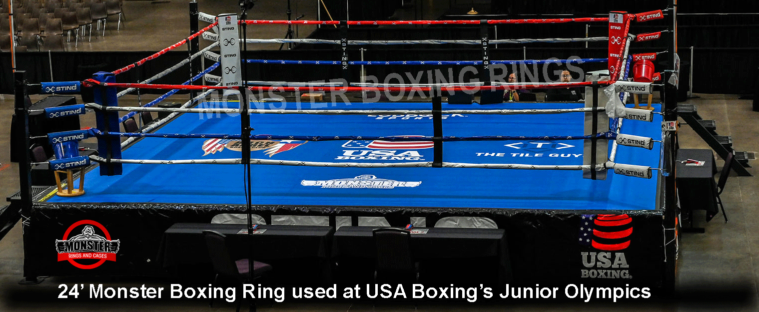 Empty Boxing Ring in Arena, Spot Lights, Smoke and Dark Night Sc Stock  Photo - Image of corner, empty: 99537320