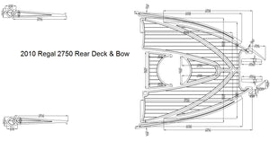 2010 Regal 2750 Rear Deck & Bow FOAM Teak Decking 1/4" 6mm