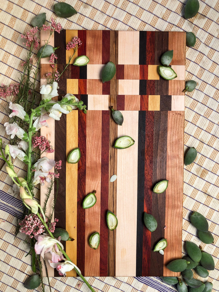 Large Exotic Wood Cutting Board by Honorable Oak - Philadelphia