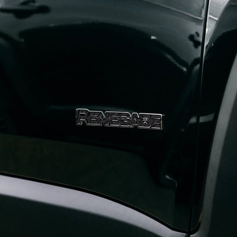 Renegade black on black jeep window decals.