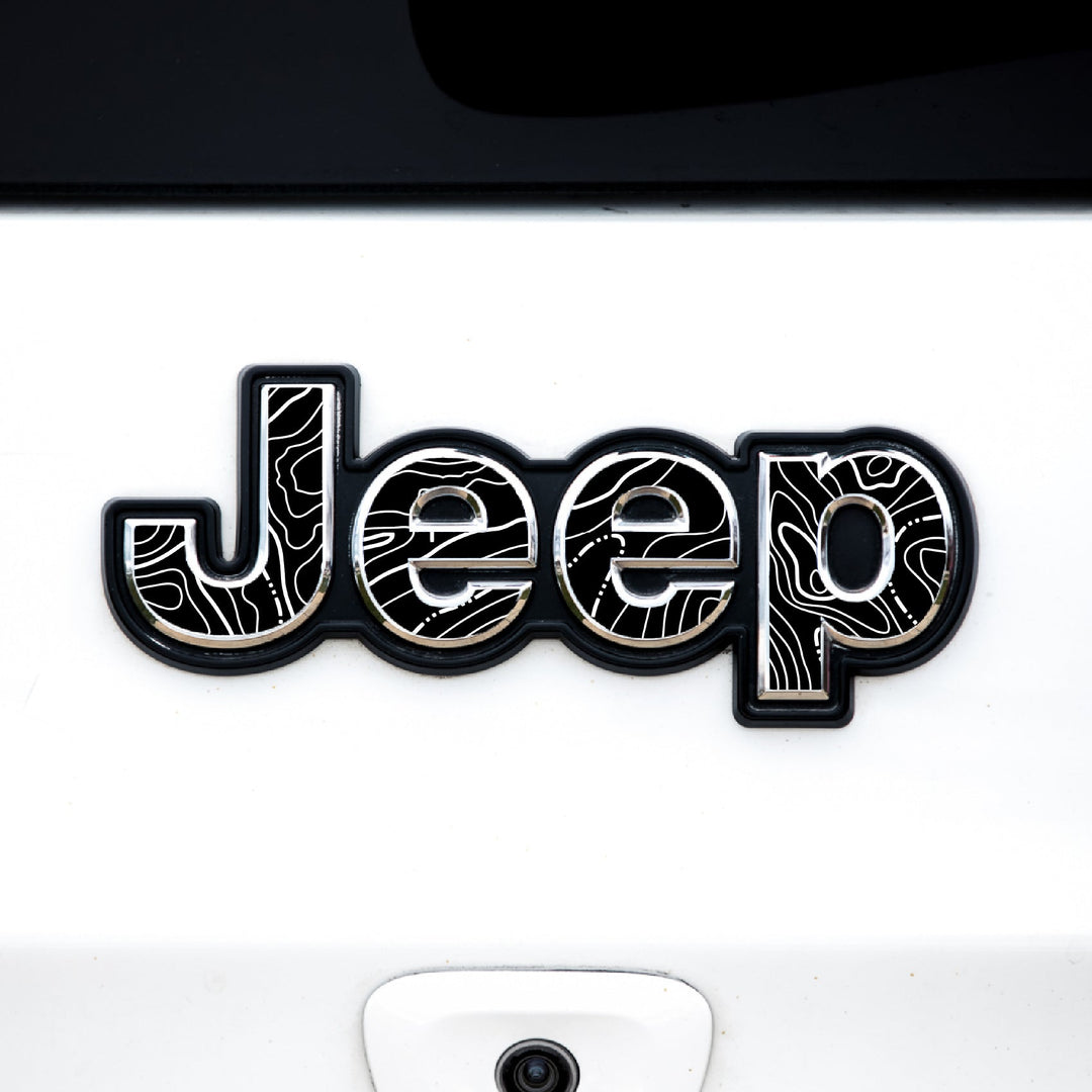 Jeep Topography Text and Grille Logos 40 oz Insulated