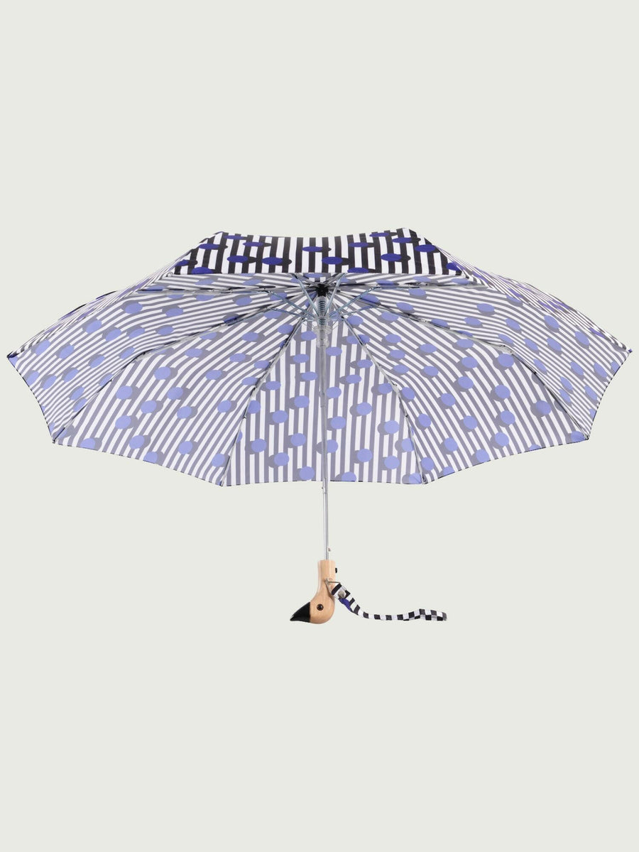 Polkastripe Eco-Friendly Compact Duck Umbrella