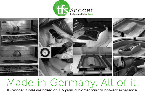 TFS Soccer Made in Germany Based on 115 years of biomechanics footwear experience Elevate your Game Prevent Sports Injury