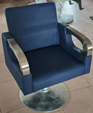 blue hair salon chair