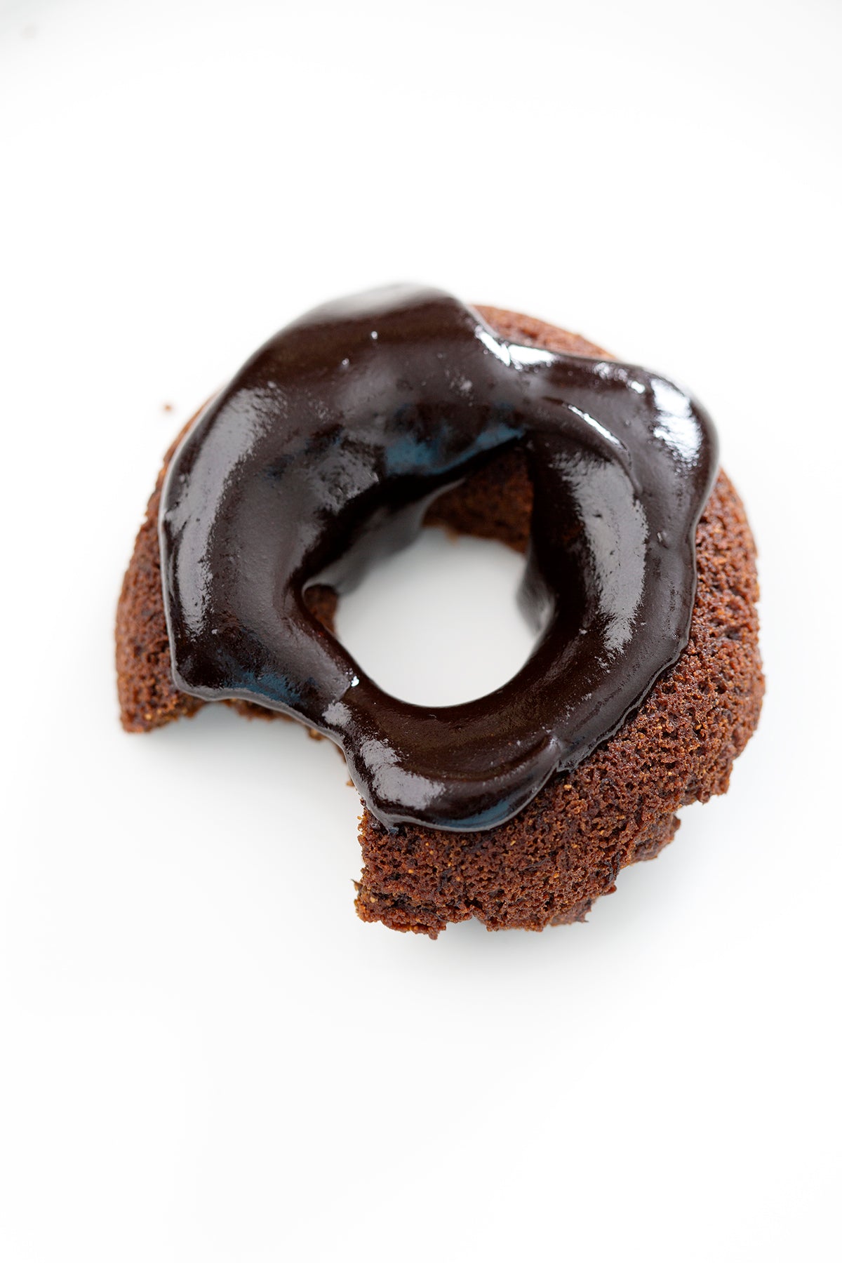 aip chocolate donut with bite missing