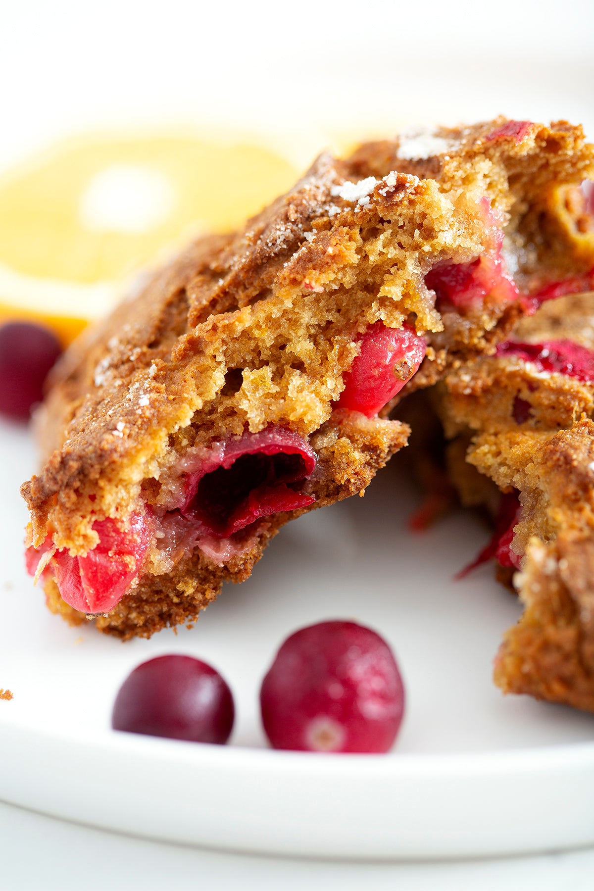 inside of gluten free cranberry orange scone