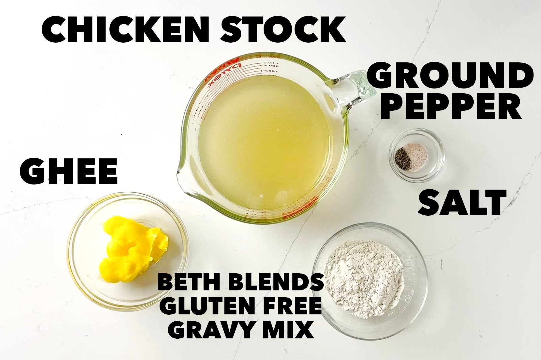 ingredients for gluten free gravy mix