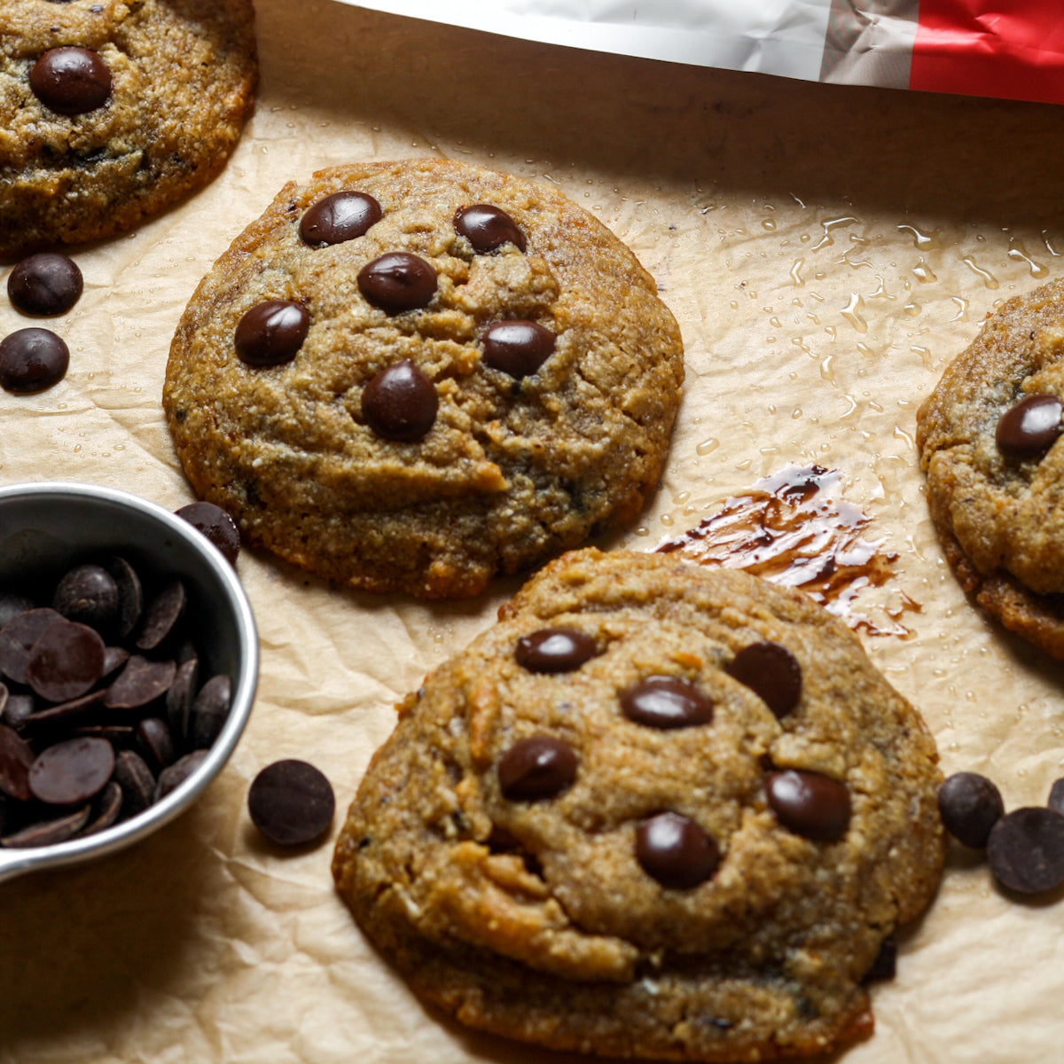chocolate chip cookies with chocolate chips