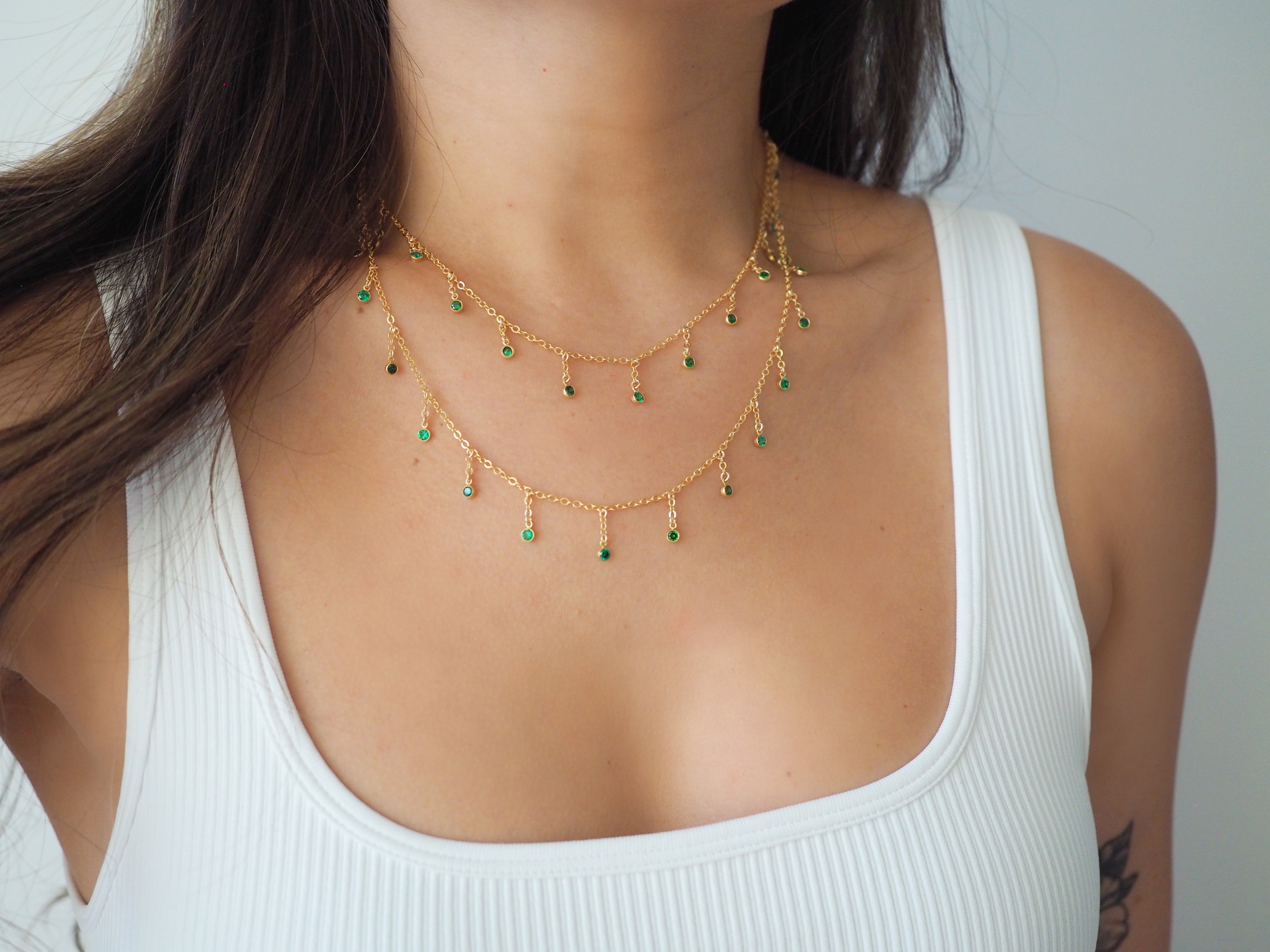 14k Gold Filled Dripping CZ Shaker Multiway Necklace, Belly Chain, Bra –  DianaHoDesigns