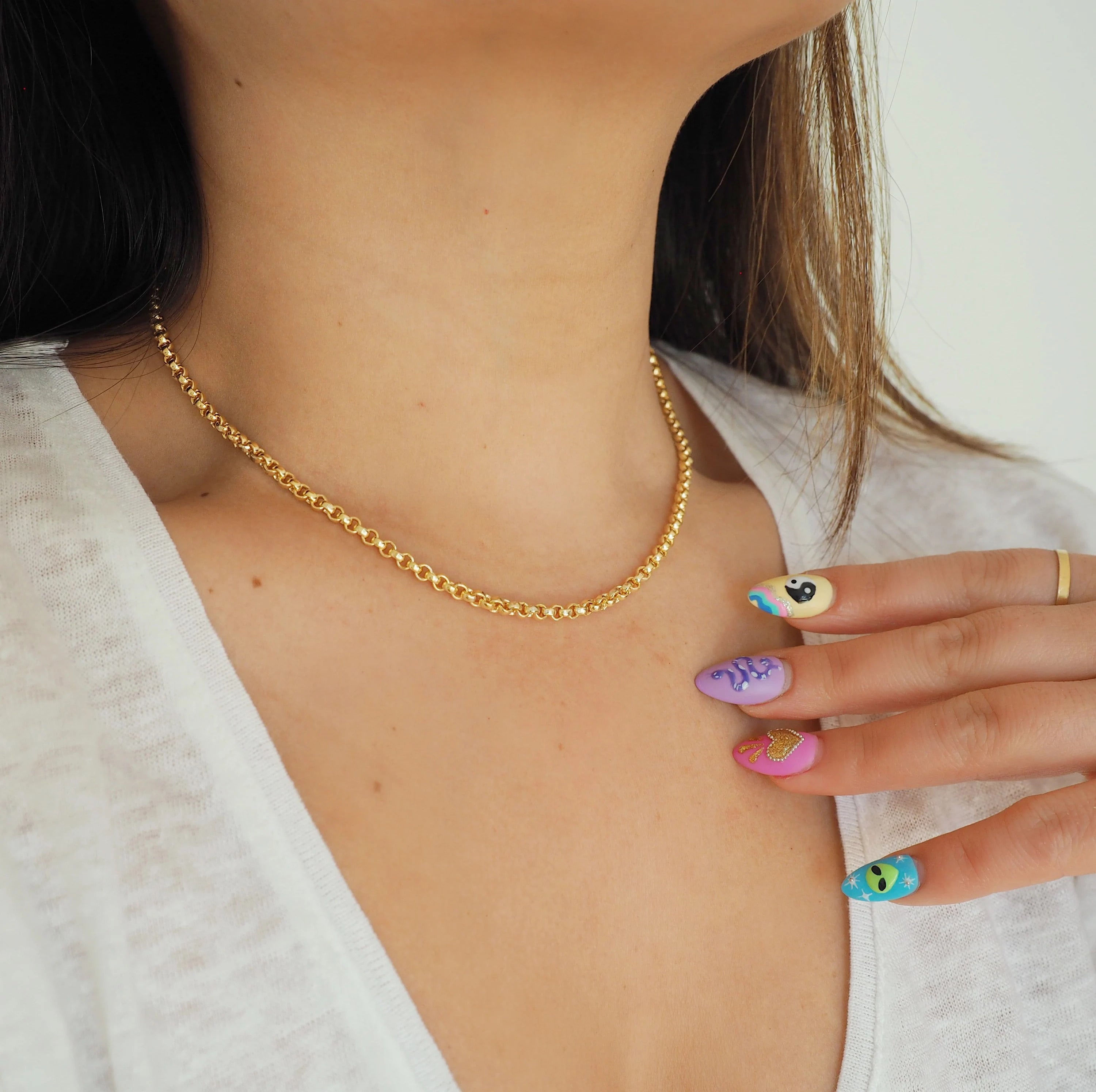 14k Gold Filled Ball Chain Dainty Necklace – DianaHoDesigns