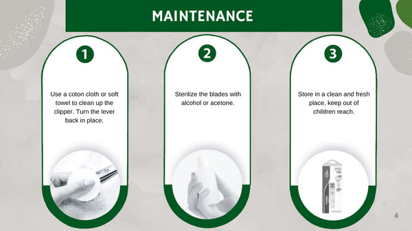 Maintaining and cleaning large nail clipper