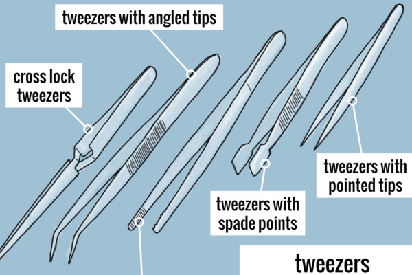 Types of long tweezers