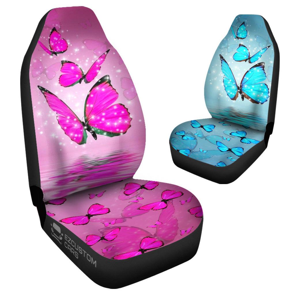 Pink Blue Butterfly Car Seat Covers Custom Butterfly Car Accessories Ezcustomcar