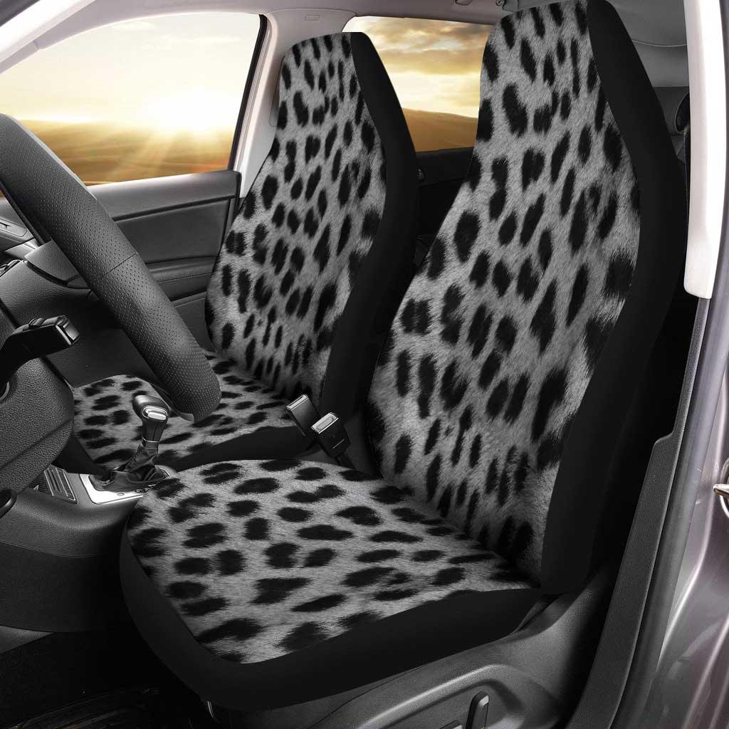 Cheetah Silver Skin Custom Car Seat Covers - Customforcars - 2