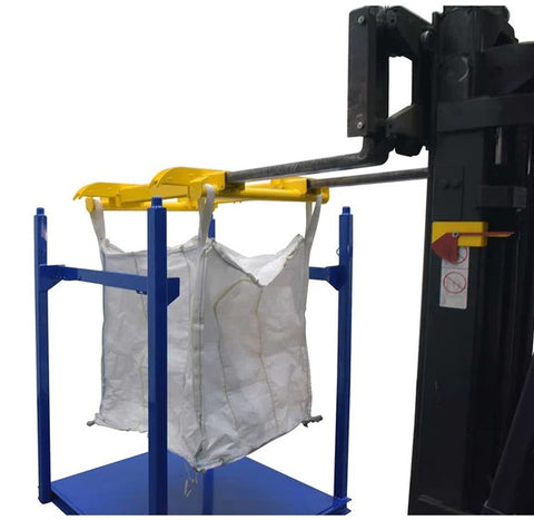 Forklift bag lifters frame