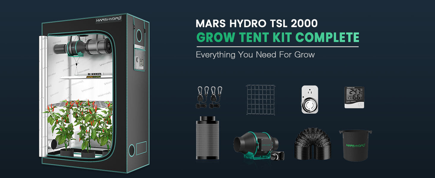 Boîte de réception des kits de tente de culture Mars Hydro TSL 2000