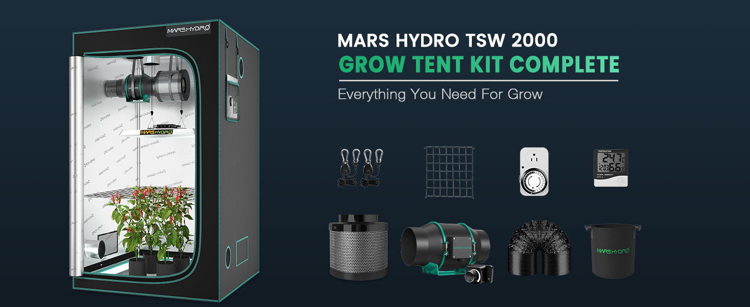 Mars Hydro TSW 2000 grow tent kits inbox