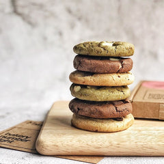 Stack of mixed cookies by Bakery Number Eight