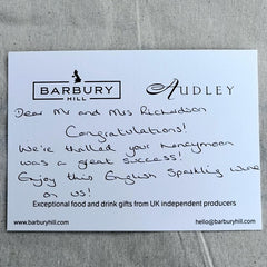 Gift message from Audley Travel | Barbury Hill