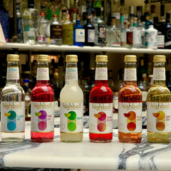 A selection of non alcoholic, vegan friendly cocktails, available for delivery on Barbury Hill 