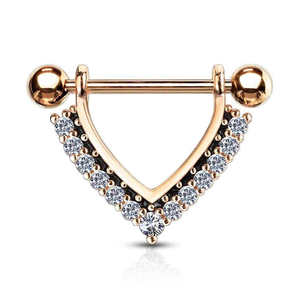 Dropship 14G Nipple Ring And Chain Surgical Nipple Rings For Women Heart  Shape Shield Straight Barbell Nipple Piercing Jewelry to Sell Online at a  Lower Price | Doba