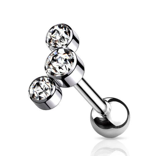 Steel Belly Ring with Gem – SkinKandy