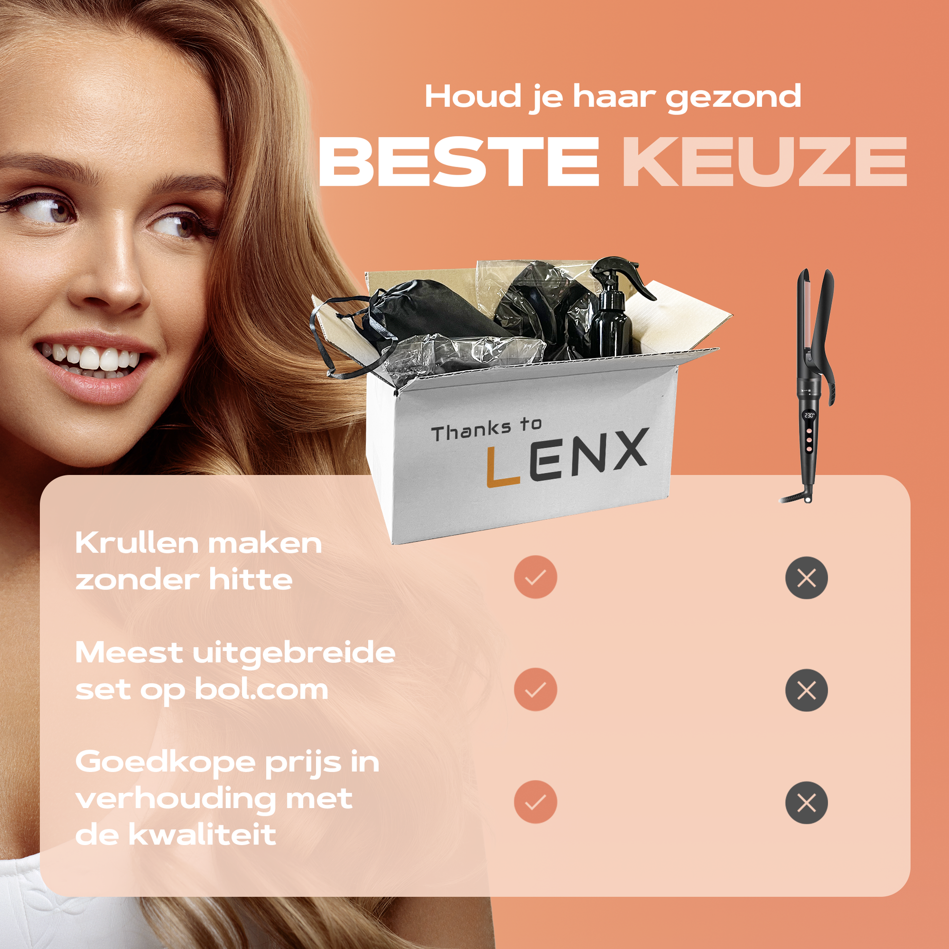 Lenx - Curls 8-delige set - Krullen Zonder Hitte - Meest uitg – herlenx