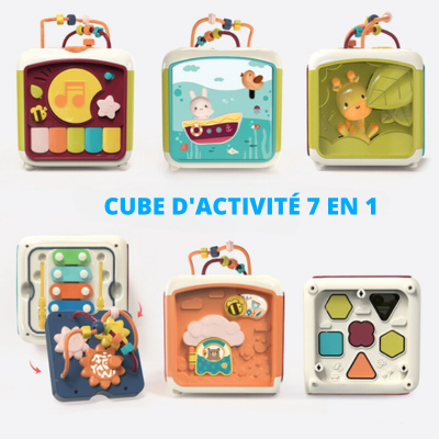 Cube d'activité bébé 7 en 1  Pour un apprentissage ludique ! –