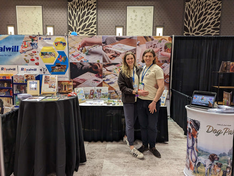 Lottie and Jack Hazell at the Birdwood Games booth at GAMA Expo