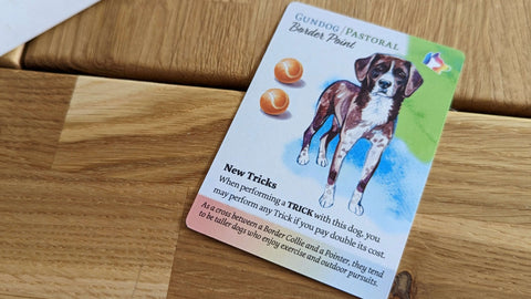 An example dog card from Dog Park: New Tricks